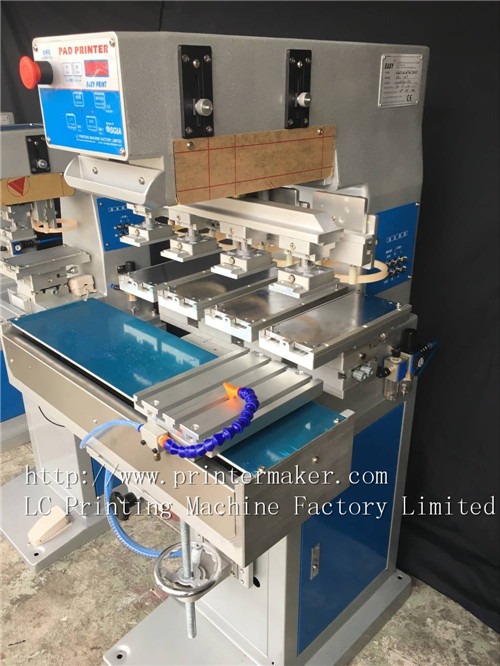Economy 4 Color Pad Printing Machine with 4 Position Pneumatic Shuttle