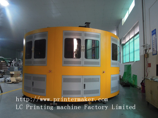 6 Color Automatic UV Glass Bottle Screen Printing Machine