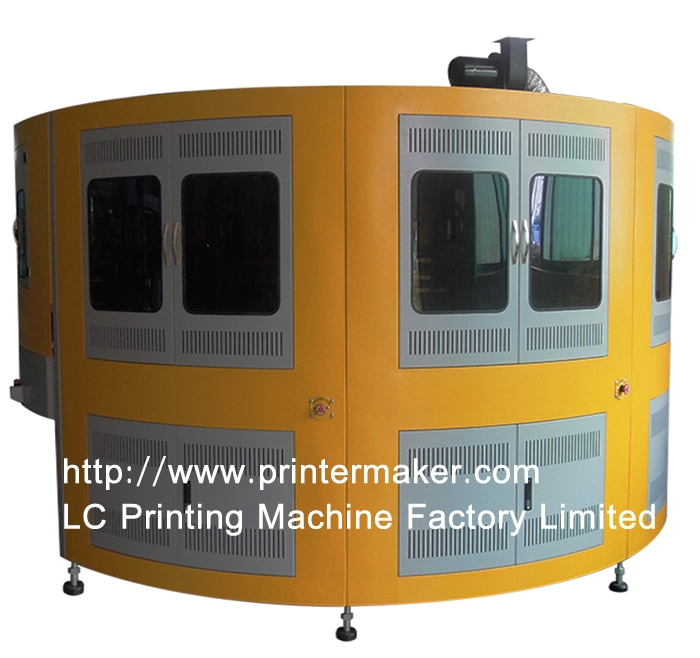 Automatic 4 Color CNC Bottle Screen Printer