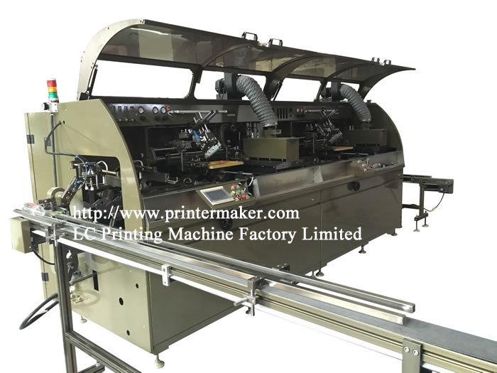 Enlarge 2 Colors Automatic UV Screen Printing Machine on Glass Bottles