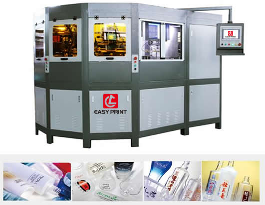 Full Servo 3 Color Automatic Screen Printing machine for Glass Bottle