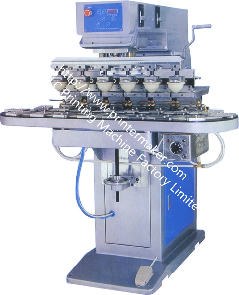 Six Colors Pad Printing Machine with Conveyor