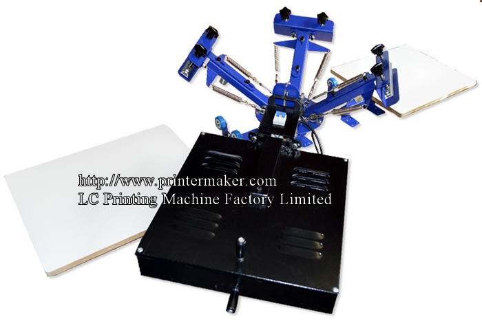 3 Color 2 Station Screen Printing Press With Flash Dryer