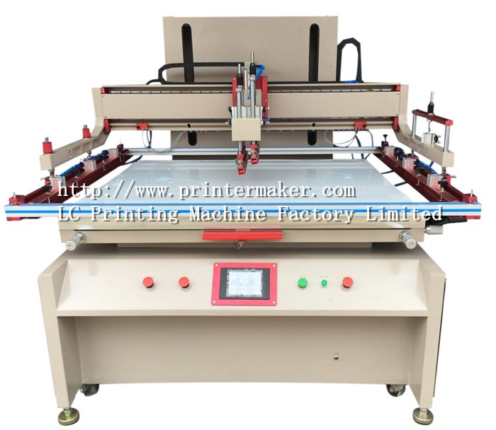 Large Size Flat Bed Silk Screen Printing Machine with PLC control and Servo Motor