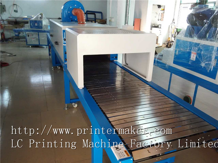 Infrared Drying Tunnel For Bottle-Stainless steel conveyor with 4 lines of fixture