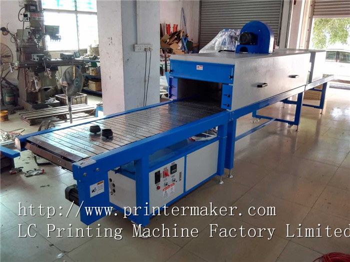 Infrared Drying Tunnel For Bottle-Stainless steel conveyor with 4 lines of fixture