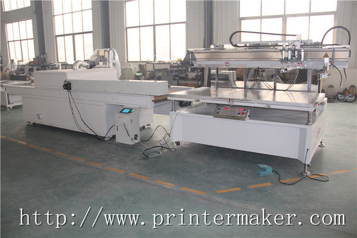 Flat Bed Screen Printing Machine with Auto Unload System and  IR Tunnel