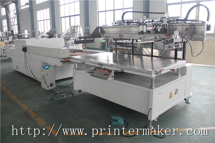 Flat Bed Screen Printing Machine with Auto Unload System and  IR Tunnel