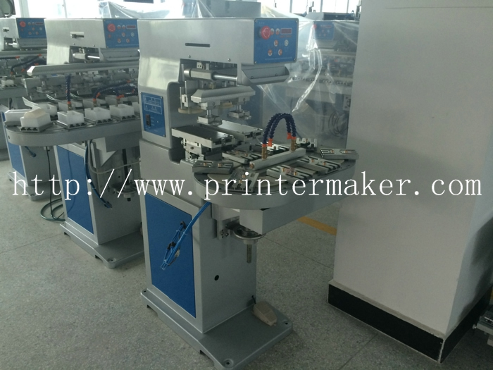 2 Colors Conveyor Belt Ink Cups Pad Printing Machine