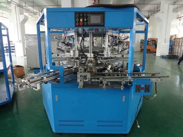 3 Colors LED Rotary Fully Automatic Screen Printing Machine