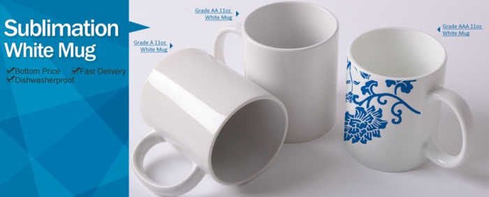 Grade A 11oz White Ceramic Sublimation Mug