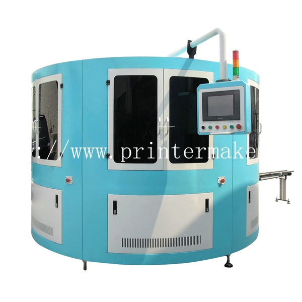 Rotary 5 Color Automatic Glass Bottle Screen Printer