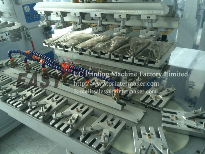 Six Color Ink Cup Pad Printing Machine with Conveyor