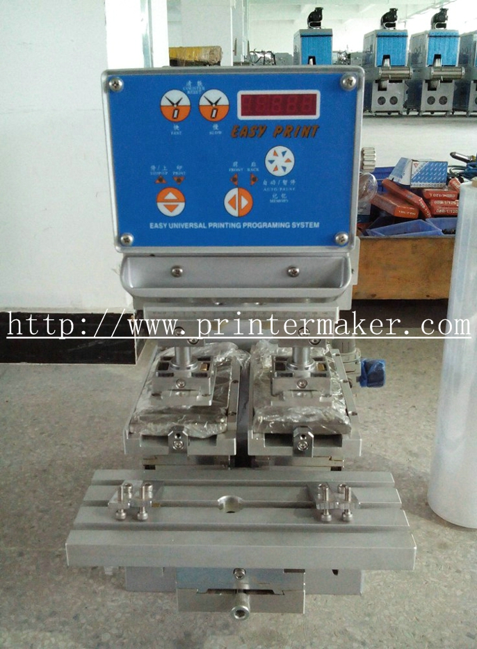 Tabletop Ink Cup Pad Printing Machine with Two Heads