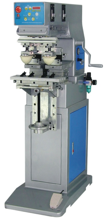 One Color Ink Tray Pad Printing Machine with Two Heads