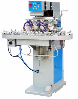 4-Color Pad Printing Machine with Conveyer