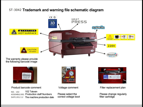 3D Sublimation Vacuum Heat Press Machine