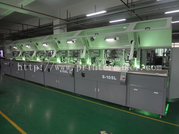 5 color automatic screen printing machine