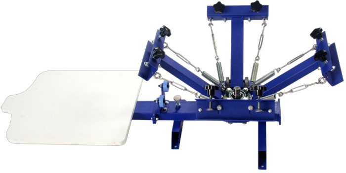 4 Color 1 Station Single Rotary Screen Press 