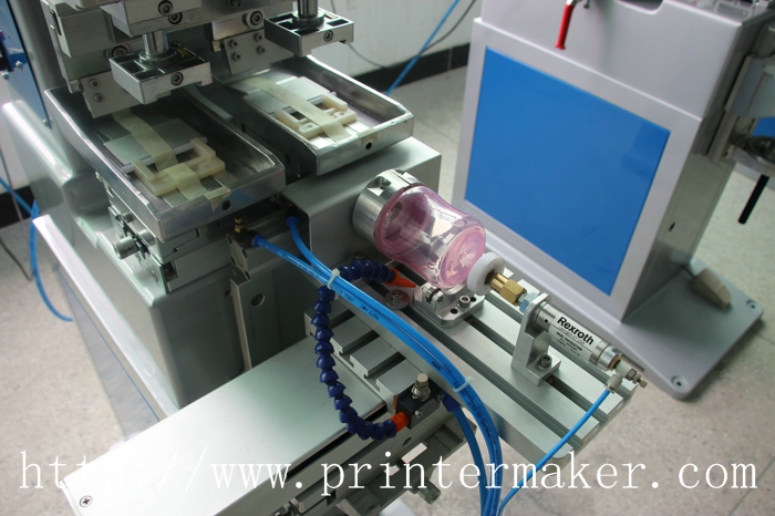Two Colors Pad Printing Machine with Rotate Inflation Fixture for Plastic Bottles