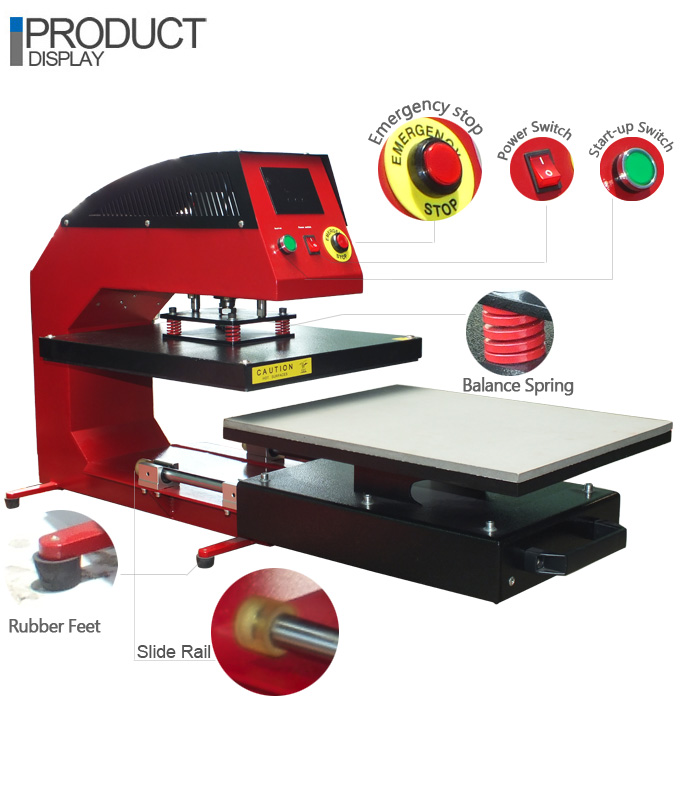 Pneumatic Draw Out Heat Press Machine