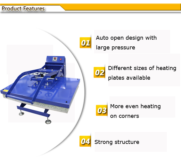 Auto Open Manual Large Format Heat Press Machine