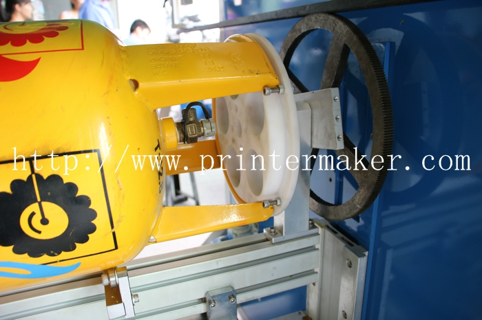 gas cylinder screen printing machine，gas bottle screen printing machine