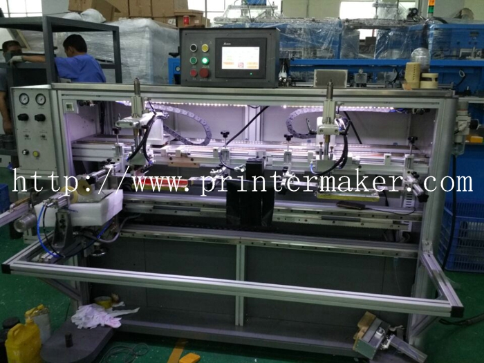 2 Colors Mugs Automatic Silk Screen Printing Machine with LED UV Curing System