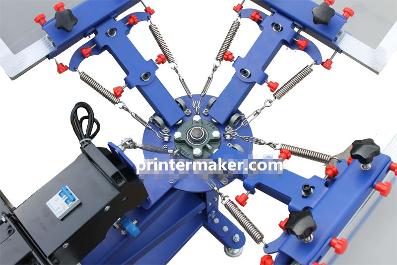 3 Color 1 Station Floor Type Screen Press with Dryer