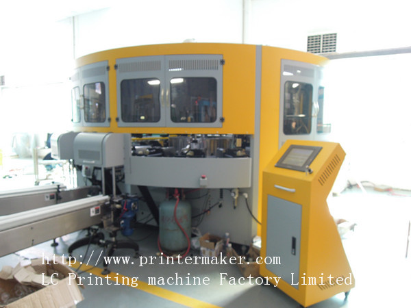 6 Color Automatic UV Glass Bottle Screen Printing Machine