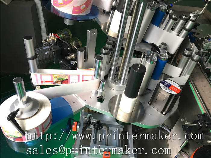 Automatic Labeling Machine for Bottles Side and Top Combination