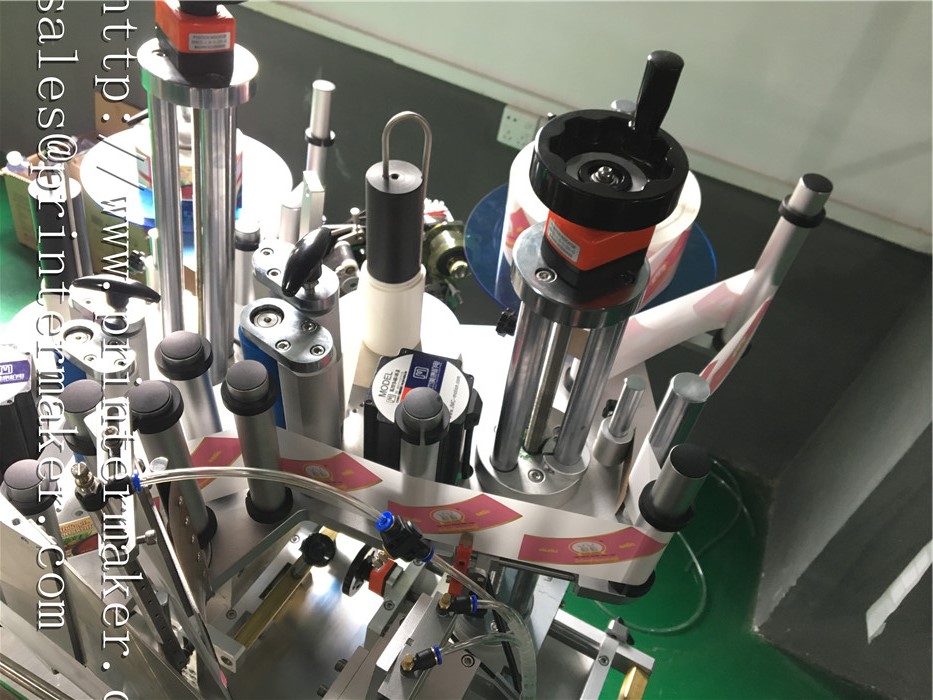 Automatic Labeling Machine for Bottles Side and Top Combination