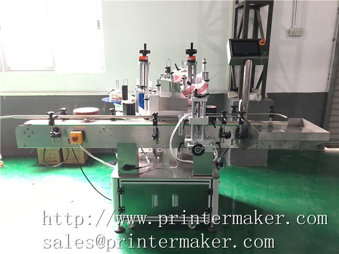 Automatic Labeling Machine for Bottles Side and Top Combination